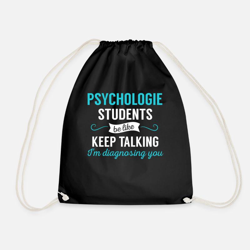 Psychology saying psychology student - Drawstring Bag - black
