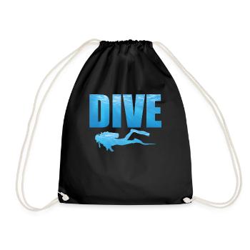 Diving - Drawstring Bag - black - Front