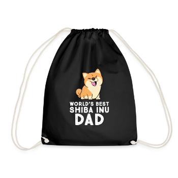Bester Shiba Inu Papa - Turnbeutel - Schwarz - Vorne