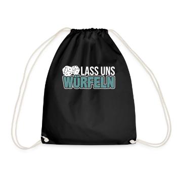Würfel Brettspiel Brettspiele Nerd Geek Geschenk - Turnbeutel - Schwarz - Vorne