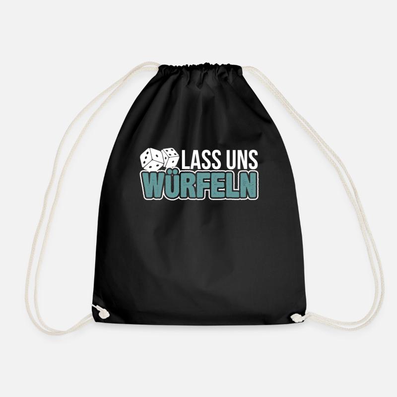 Würfel Brettspiel Brettspiele Nerd Geek Geschenk - Turnbeutel - Schwarz