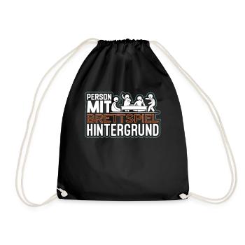Boardgame Würfel Nerd Geek Brettspiel Geschenk - Turnbeutel - Schwarz - Vorne