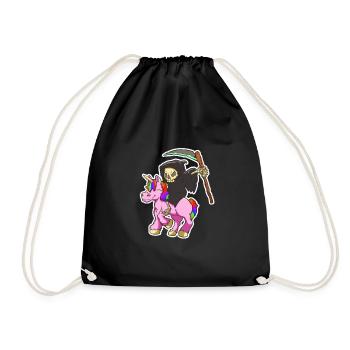 Cadeau Licorne et Grim Reaper - Sac de sport léger - noir - Devant