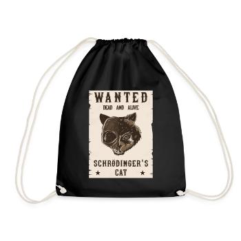 Wanted schrödingers katze dead and Alive Cat - Drawstring Bag - black - Front