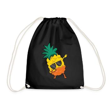 Pineapple Fruit Dabbing Pineapple - Drawstring Bag - black - Front