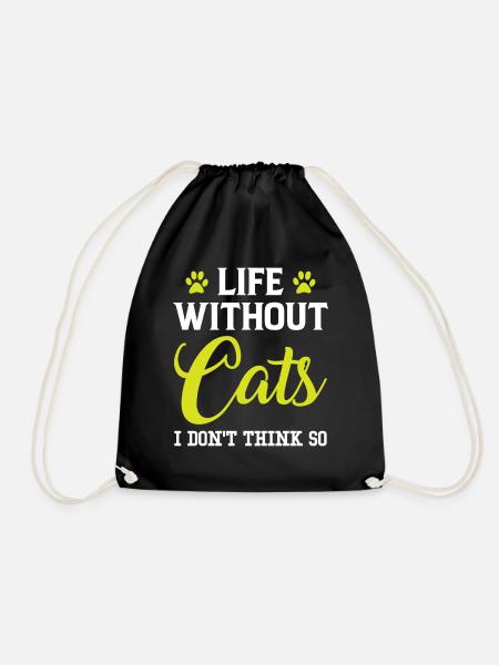 Life without Cats, I don't think so - Turnbeutel - Schwarz