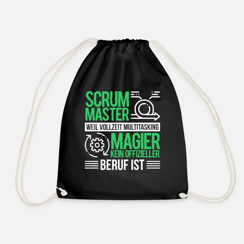 Docker Scrum Master Software Coding Geschenk - Turnbeutel - Schwarz