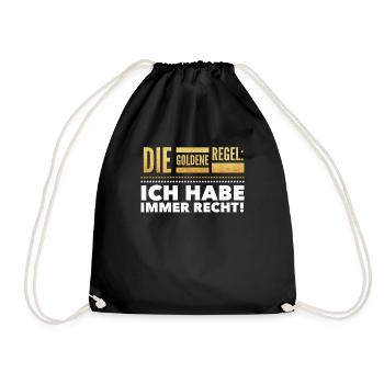 Achtung Klugscheißer - Besserwisser - Idiot - Turnbeutel - Schwarz - Vorne