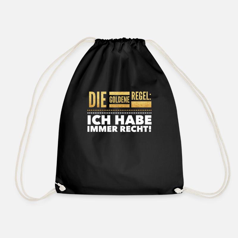 Achtung Klugscheißer - Besserwisser - Idiot - Turnbeutel - Schwarz
