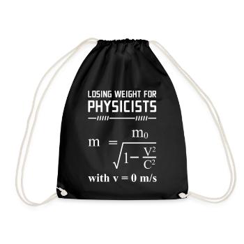 Theoretical physicist physics funny gift idea - Drawstring Bag - black - Front