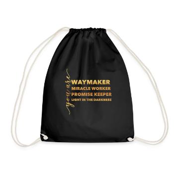 Waymaker et vêtements chrétiens - Sac de sport léger - noir - Devant