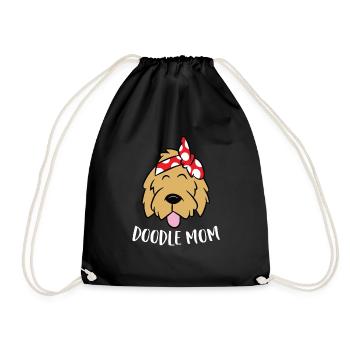 Doodle Mom Goldendoodle Mother Doodle Mama - Drawstring Bag - black - Front