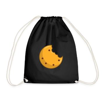 Cookie biscuit - Drawstring Bag - black - Front