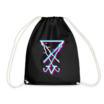 Sigil of Lucifer Aesthetic Goth Satanist Geschenk - Turnbeutel - Schwarz - Vorne