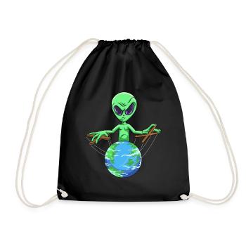 Alien PuppetRy Alien Control - Drawstring Bag - black - Front