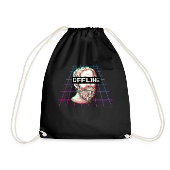 Plato Philosophy Vaporwave Offline Gift - Sac de sport léger - noir - Devant