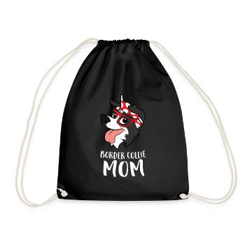 Border Collie Chien Mama Border Collie Mamma - Sac de sport léger - noir - Devant