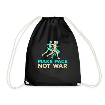 Jogger drôle de coureur en cours d'exécution disant cadeau - Sac de sport léger - noir - Devant