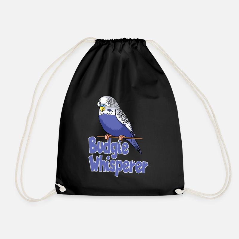 Budgie Whisperer Wellensittich Flüsterer Design - Turnbeutel - Schwarz