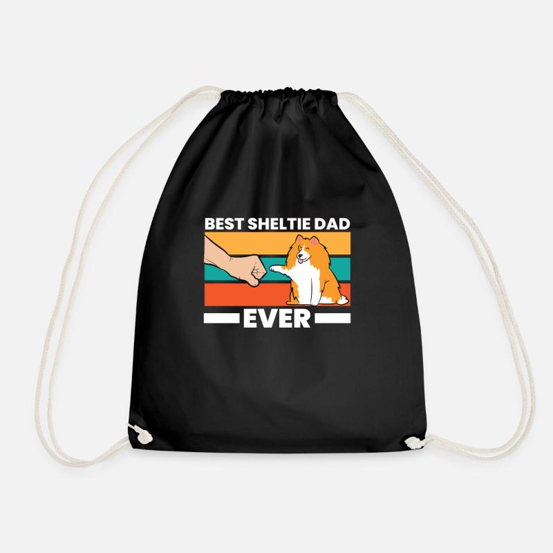 Beste Sheltie Dad Ever Sheepdog Papa Shelties - Turnbeutel - Schwarz