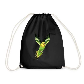 Belle perruche colorée vole. conception - Sac de sport léger - noir - Devant