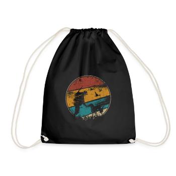 Hunter chasse chien de chasse vintage - Sac de sport léger - noir - Devant
