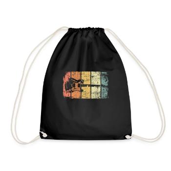 Guitare électrique guitariste vintage - Sac de sport léger - noir - Devant