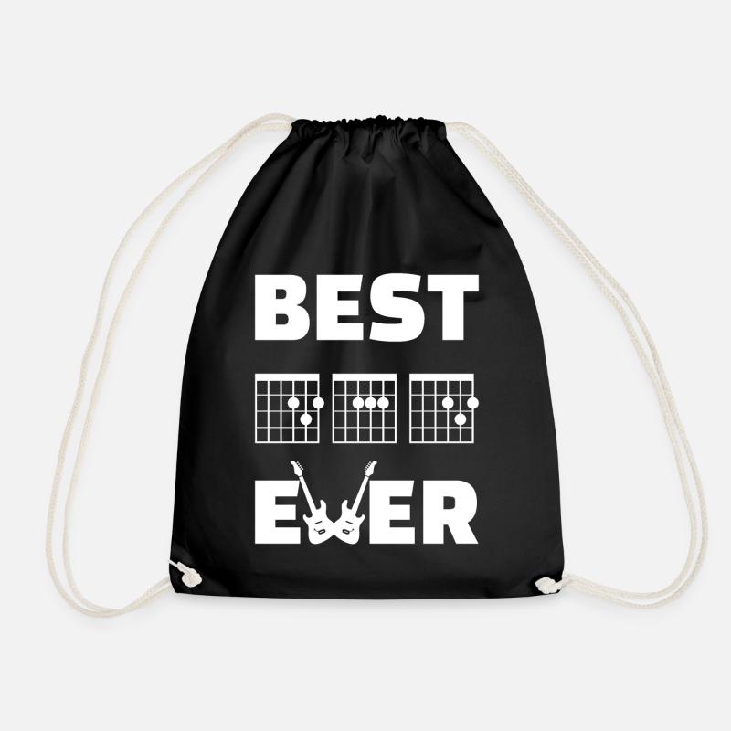 Best Dad Ever Musiker Guitar tabs Vatertag Gitarre - Turnbeutel - Schwarz