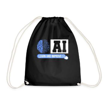 Statistician Neural Networks Deep Learning Gift - Drawstring Bag - black - Front