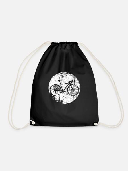 Racing bike - Drawstring Bag - black
