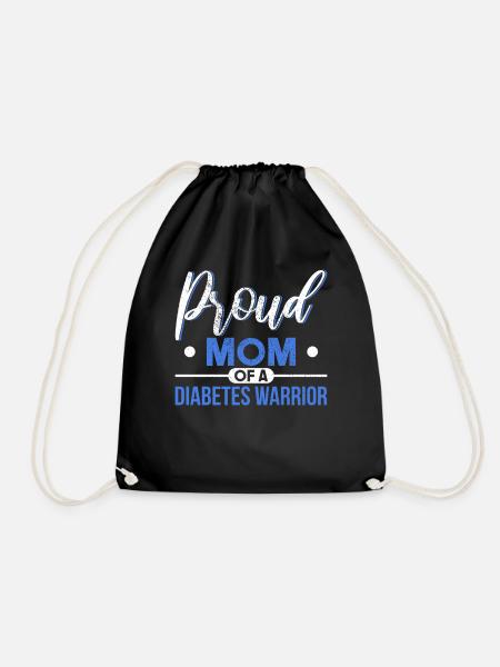 Diabetics awareness diabetes gift - Drawstring Bag - black