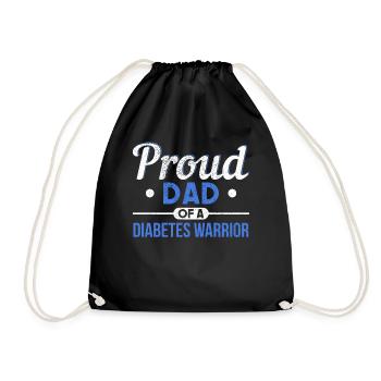 Diabétiques T1D diabète cadeau - Sac de sport léger - noir - Devant