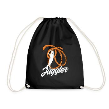 Torch Juggler Juggling Fire Poi Gift - Drawstring Bag - black - Front