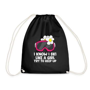 Ski filles lunettes de ski femmes skieur snowboard - Sac de sport léger - noir - Devant