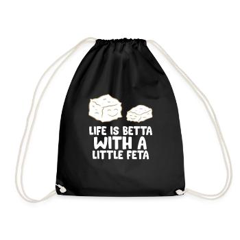 Feta Fromage Puissance La vie Meilleure - Sac de sport léger - noir - Devant