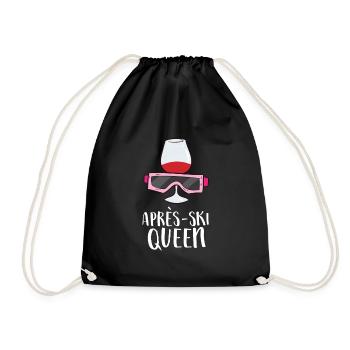Apres Ski Queen - Drawstring Bag - black - Front