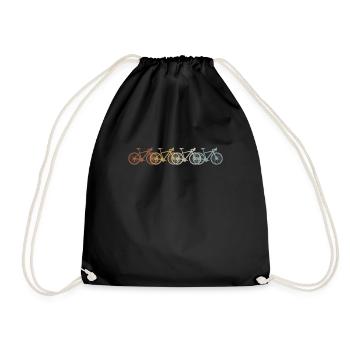 Racing bike - Drawstring Bag - black - Front