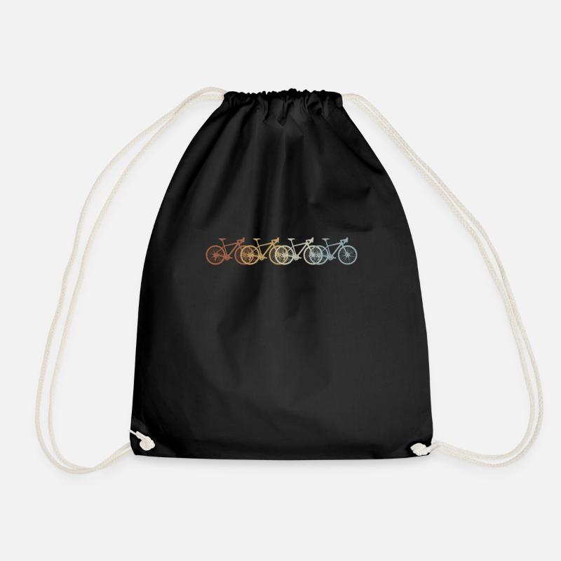 Racing bike - Drawstring Bag - black