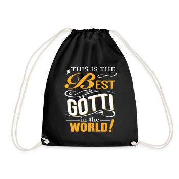 Beste Götti Auf Der Welt Firmgötti Taufgötti - Turnbeutel - Schwarz - Vorne