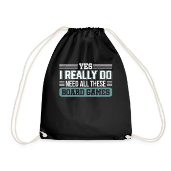 Cadeau de jeu de société Gamer RPG - Sac de sport léger - noir - Devant