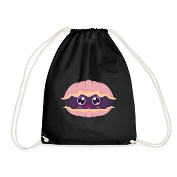 Oyster clam - Drawstring Bag - black - Front