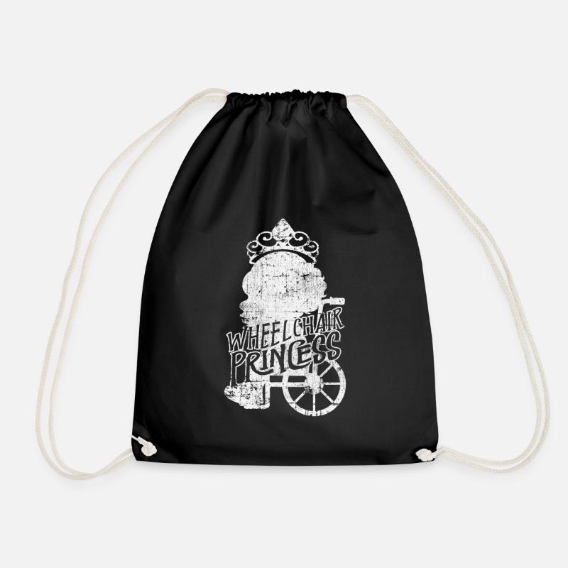 Rollstuhl Prinzessin - Turnbeutel - Schwarz