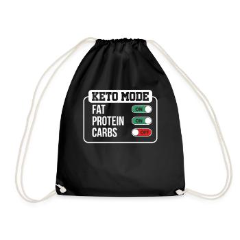 Diet Avocado Keto Gift - Drawstring Bag - black - Front