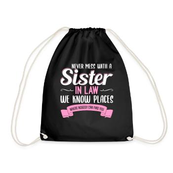 Cadeau de beau-frère de la famille fière de son gendre - Sac de sport léger - noir - Devant