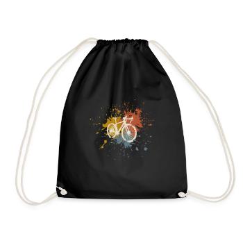 Vintage racing bike - Drawstring Bag - black - Front