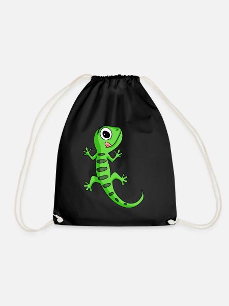 Gecko - Drawstring Bag - black