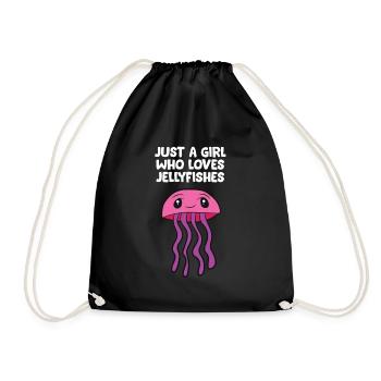 Juste une fille Who Loves Jellyfishes Pet Jellyfish - Sac de sport léger - noir - Devant