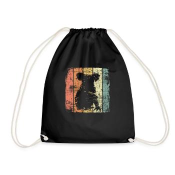 Koala bear vintage - Drawstring Bag - black - Front