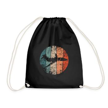 Pilot plane vintage - Drawstring Bag - black - Front