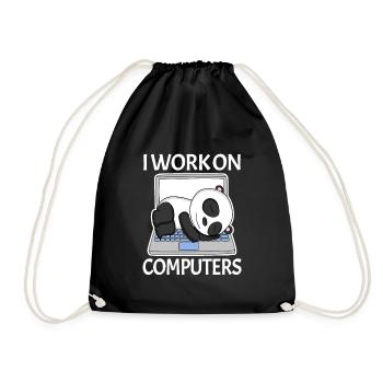 Computer Nerd Programmierer Herren Geschenk - Turnbeutel - Schwarz - Vorne